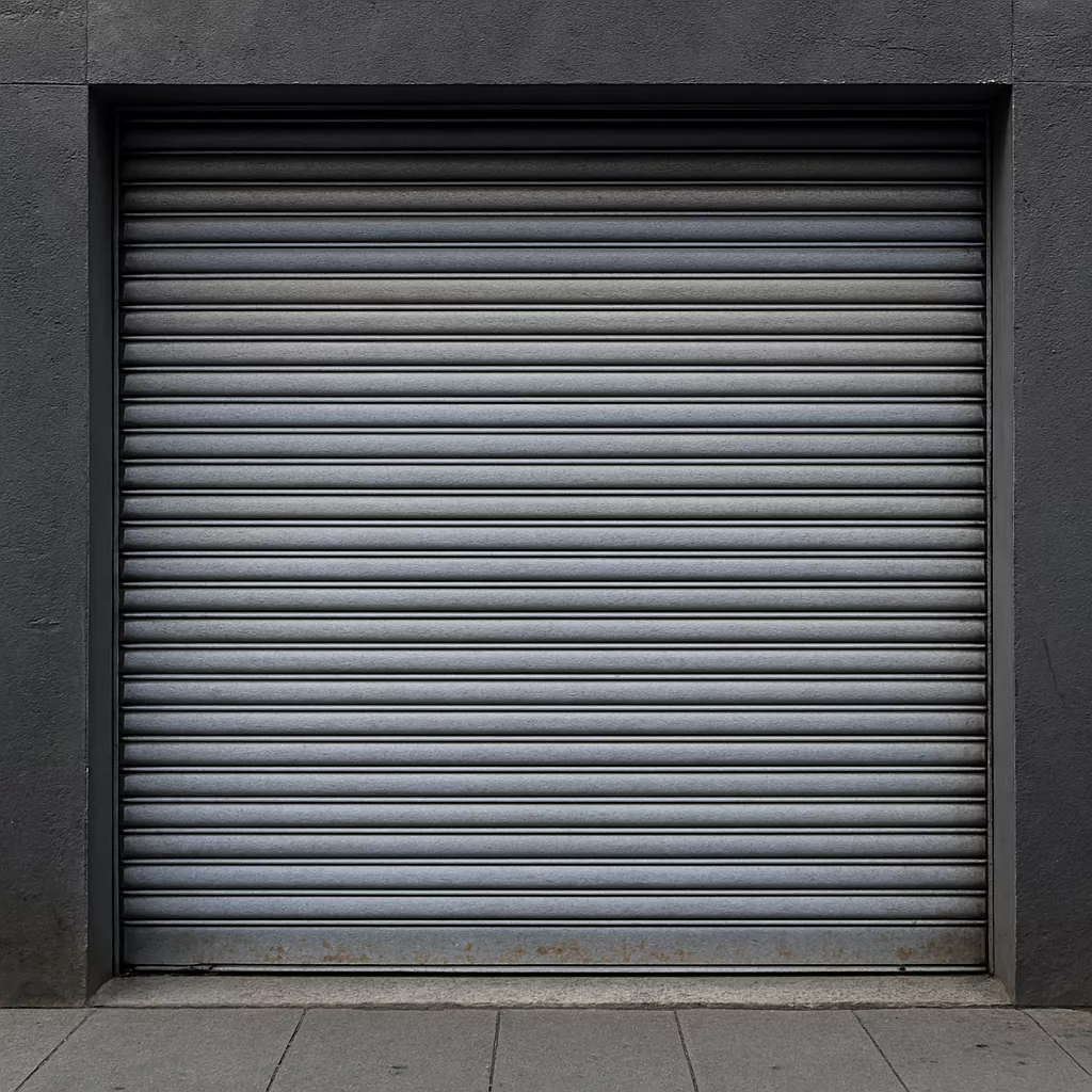 Persiana metálica de un local comercial